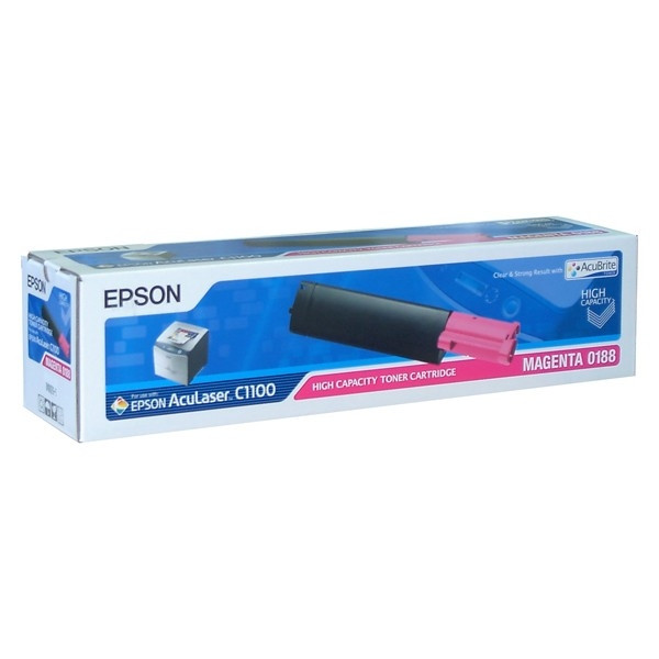 Epson S050188 magenta toner hög kapacitet (original) C13S050188 027785 - 1