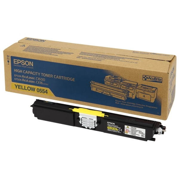 Epson S050554 gul toner hög kapacitet (original) C13S050554 028194 - 1