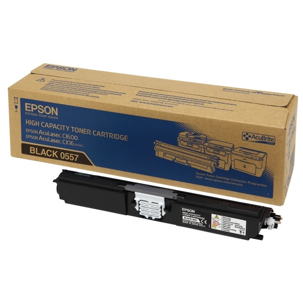 Epson S050557 svart toner hög kapacitet (original) C13S050557 028200 - 1