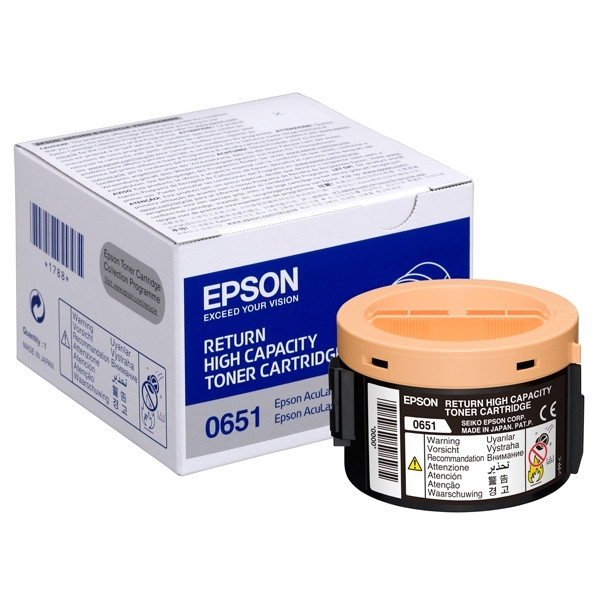 Epson S050651 svart toner hög kapacitet (original) C13S050651 028262 - 1