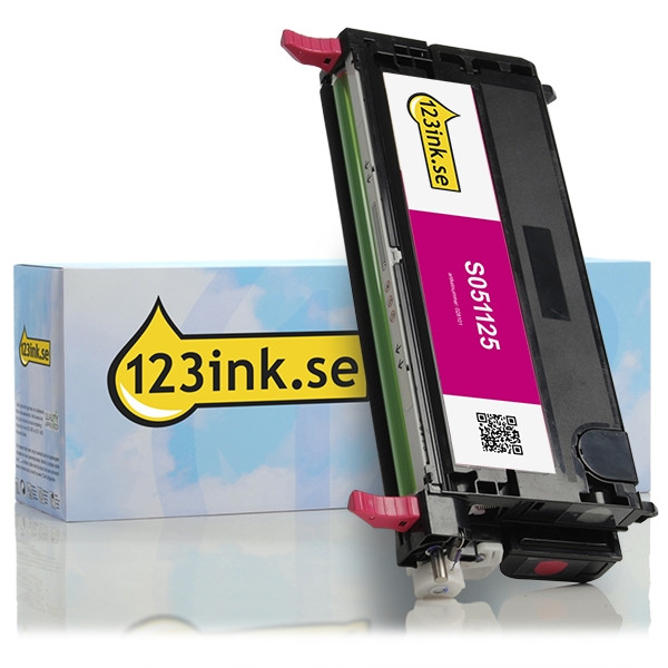 Epson S051125 magenta toner hög kapacitet (varumärket 123ink) C13S051125C 028101 - 1