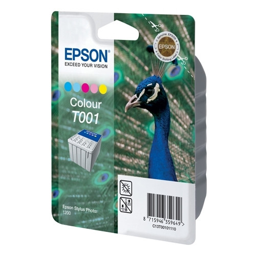 Epson T001 färgbläckpatron (original) C13T00101110 020410 - 1