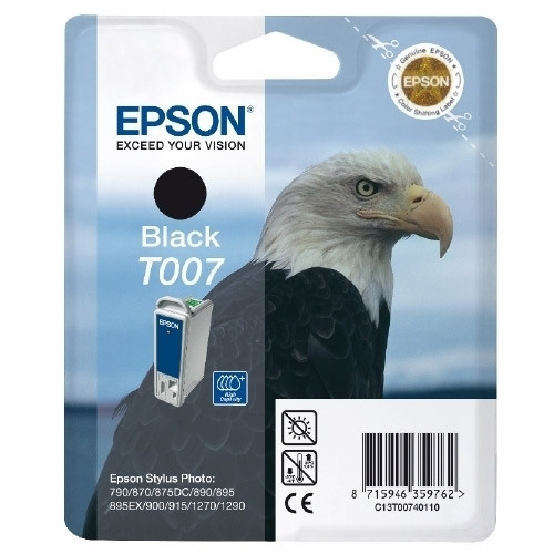 Epson T007 svart bläckpatron (original) C13T00740110 020470 - 1