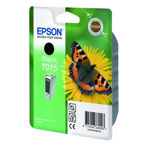 Epson T015 svart bläckpatron (original) C13T01540110 022000 - 1