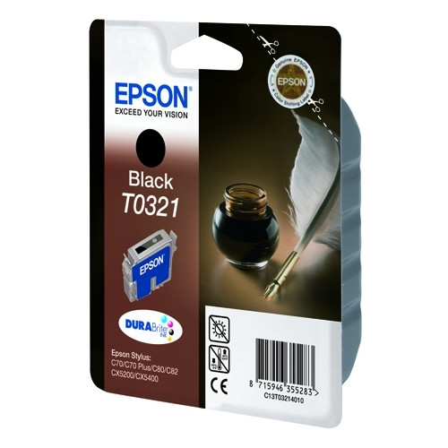 Epson T0321 svart bläckpatron (original) C13T03214010 021120 - 1