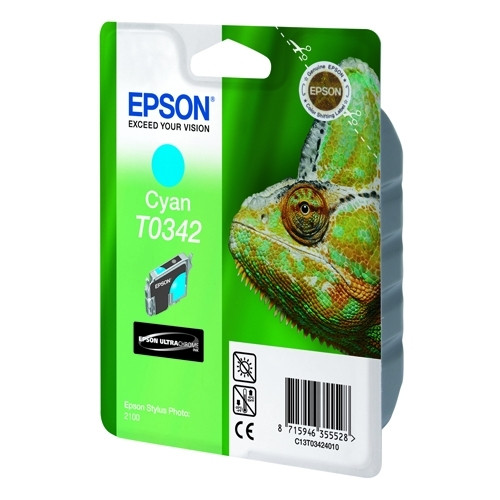 Epson T0342 cyan bläckpatron (original) C13T03424010 022230 - 1