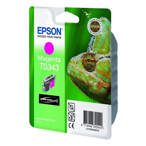 Epson T0343 magenta bläckpatron (original) C13T03434010 022250 - 1