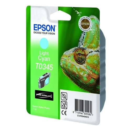 Epson T0345 ljus cyan bläckpatron (original) C13T03454010 022290 - 1