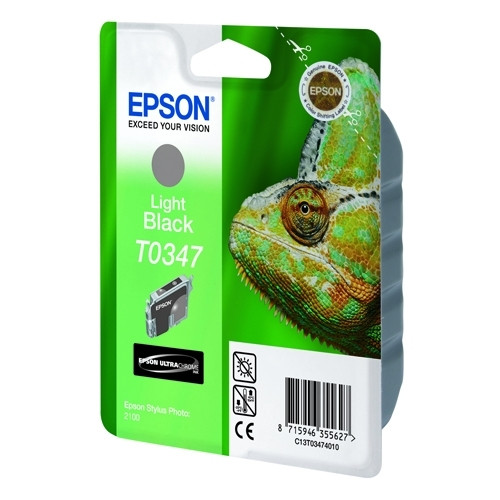 Epson T0347 ljus svart bläckpatron (original) C13T03474010 022330 - 1