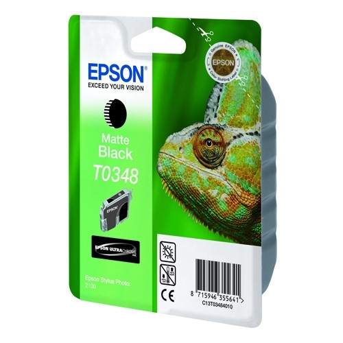 Epson T0348 mattsvart bläckpatron (original) C13T03484010 022350 - 1