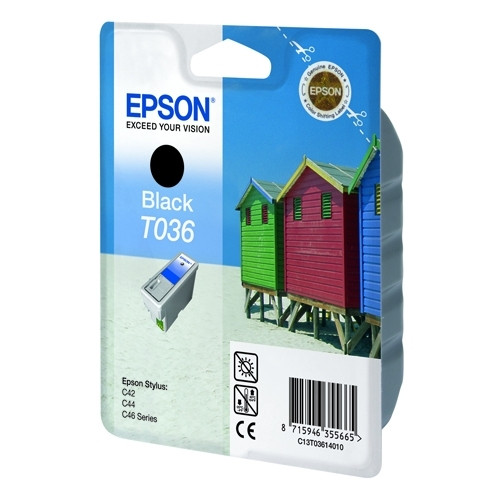 Epson T036 svart bläckpatron (original) C13T03614010 022040 - 1
