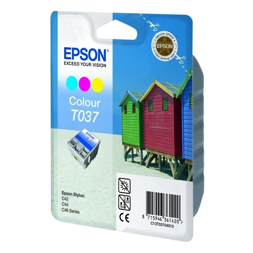 Epson T037 färgbläckpatron (original) C13T03704010 022060 - 1