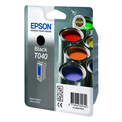 Epson T040 svart bläckpatron (original) C13T04014010 022110 - 1