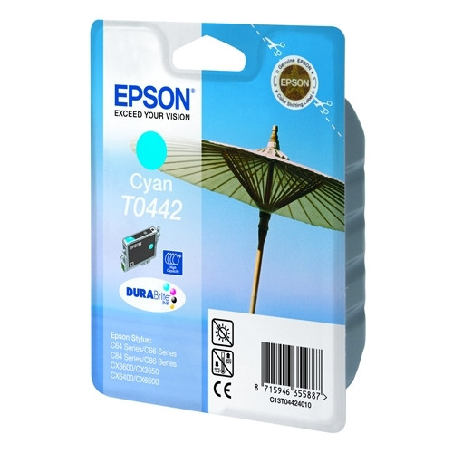 Epson T0442 cyan bläckpatron hög kapacitet (original) C13T04424010 022410 - 1