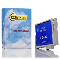 Epson T0442 cyan bläckpatron hög kapacitet (varumärket 123ink) C13T04424010C 022411