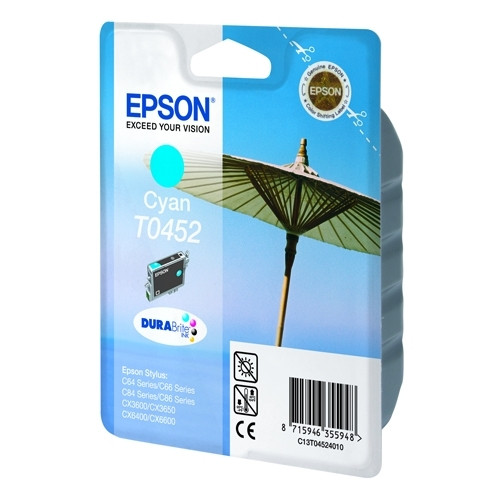 Epson T0452 cyan bläckpatron (original) C13T04524010 022470 - 1