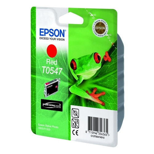 Epson T0547 röd bläckpatron (original) C13T05474010 022750 - 1