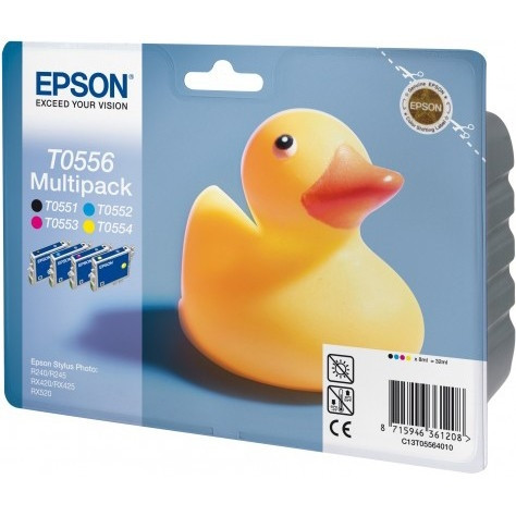 Epson T0556 BK/C/M/Y bläckpatron 4-pack (original) C13T05564010 022896 - 1
