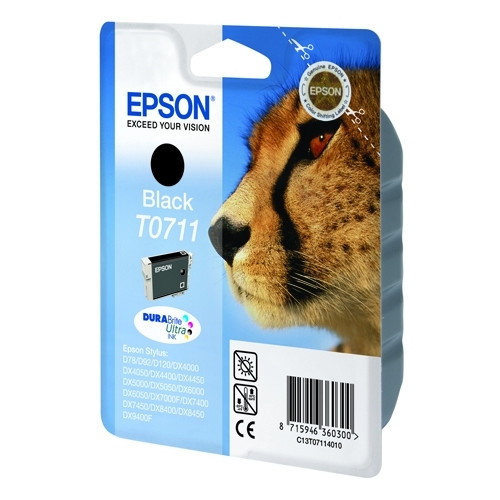 Epson T0711 svart bläckpatron (original) C13T07114011 C13T07114012 023045 - 1