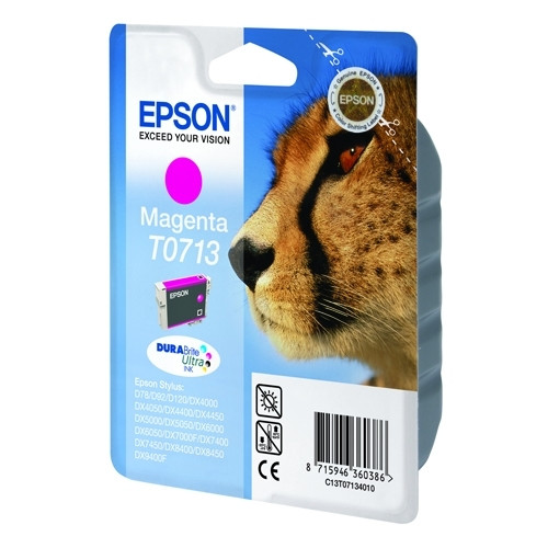 Epson T0713 magenta bläckpatron (original) C13T07134011 C13T07134012 023055 - 1