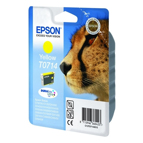 Epson T0714 gul bläckpatron (original) C13T07144011 C13T07144012 023060 - 1