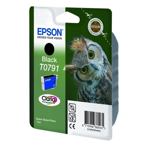 Epson T0791 svart bläckpatron (original) C13T07914010 023110 - 1