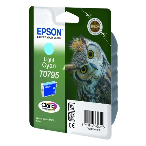 Epson T0795 ljus cyan bläckpatron (original) C13T07954010 023150 - 1