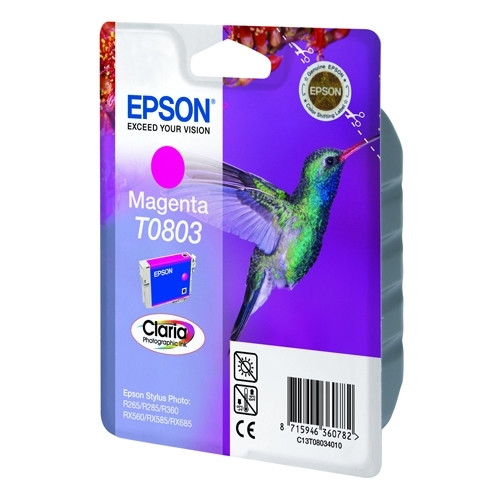 Epson T0803 magenta bläckpatron (original) C13T08034011 023080 - 1