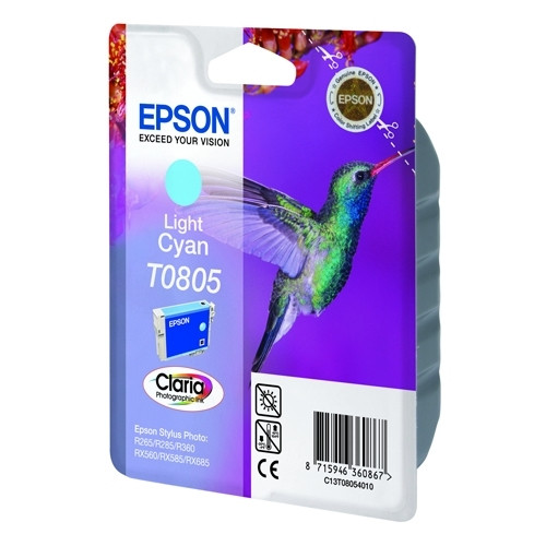 Epson T0805 ljus cyan bläckpatron (original) C13T08054011 023090 - 1