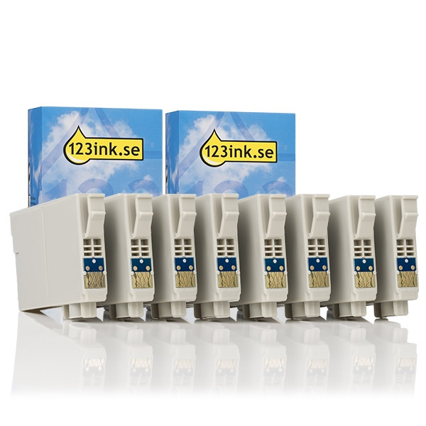 Epson T0895 BK/C/M/Y bläckpatron 8-pack (varumärket 123ink) C13T08914011C C13T08924011C C13T08934011C C13T08944011C 110011 - 1