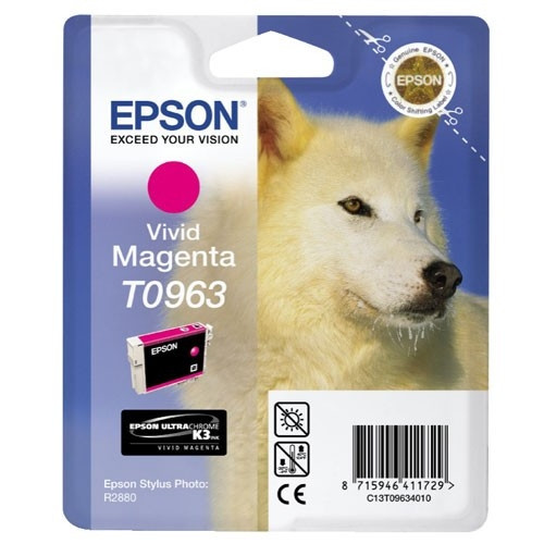 Epson T0963 vivid magenta bläckpatron (original) C13T09634010 023330 - 1
