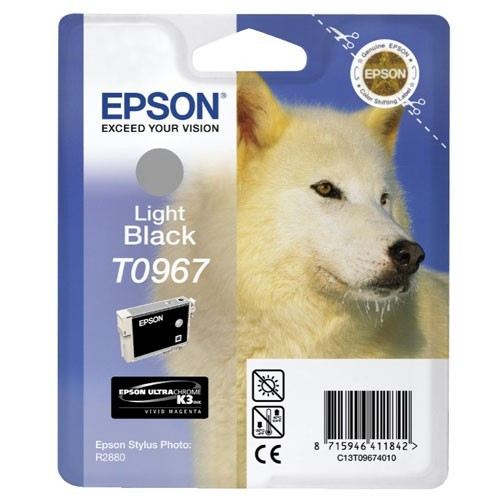 Epson T0967 ljus svart bläckpatron (original) C13T09674010 023338 - 1