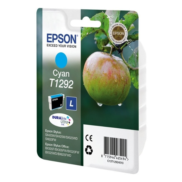 Epson T1292 cyan bläckpatron hög kapacitet (original) C13T12924011 C13T12924012 026290 - 1