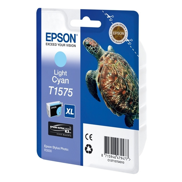 Epson T1575 ljus cyan bläckpatron (original) C13T15754010 C13T15754012 026362 - 1