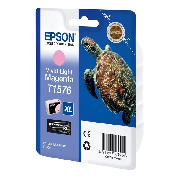 Epson T1576 vivid ljus magenta bläckpatron (original) C13T15764010 026364 - 1