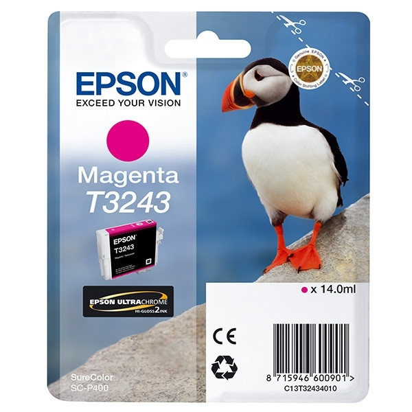 Epson T3243 magenta bläckpatron (original) C13T32434010 026938 - 1
