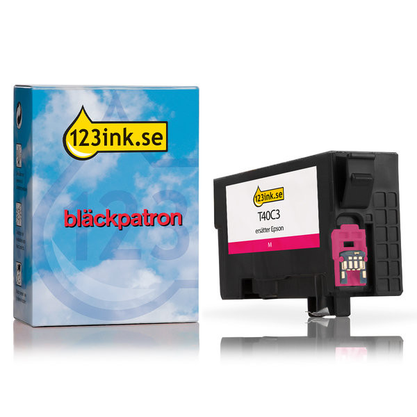 Epson T40C3 magenta bläckpatron (varumärket 123ink) C13T40C340C 083413 - 1