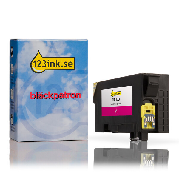 Epson T40D3 magenta bläckpatron hög kapacitet (varumärket 123ink) C13T40D340C 083421 - 1