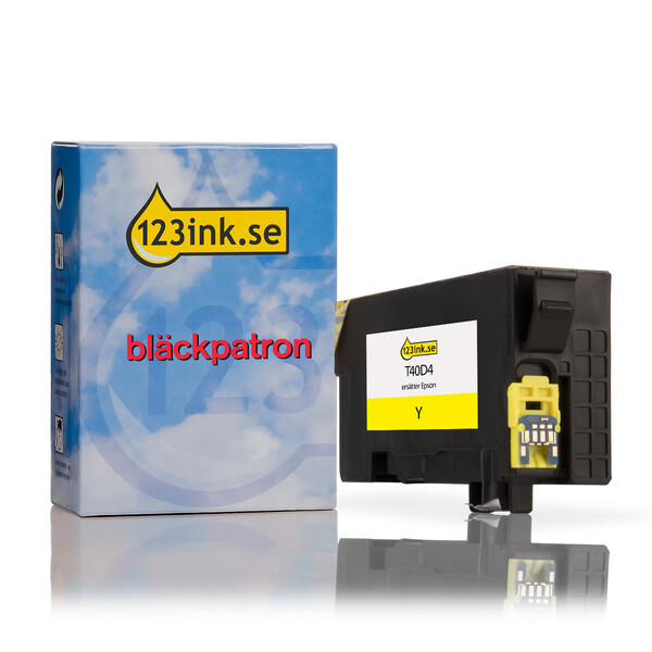 Epson T40D4 gul bläckpatron hög kapacitet (varumärket 123ink) C13T40D440C 083423 - 1