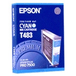 Epson T483 cyan bläckpatron (original) C13T483011 025330 - 1