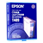 Epson T489 ljuscyan/cyan bläckpatron (original) C13T489011 025450 - 1