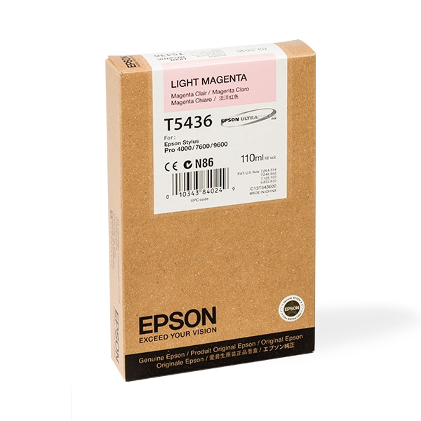Epson T5436 ljus magenta bläckpatron (original) C13T543600 025510 - 1