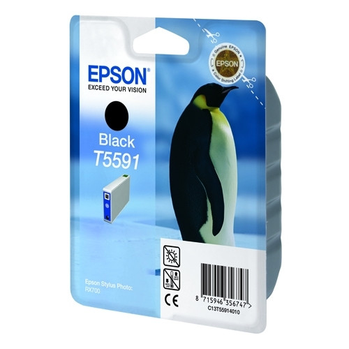 Epson T5591 svart bläckpatron (original) C13T55914010 022920 - 1