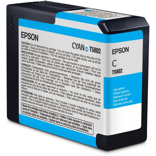 Epson T5802 cyan bläckpatron (original) 025905 - 1