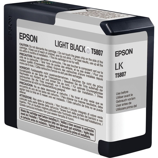 Epson T5807 ljussvart bläckpatron (original) 025930 - 1