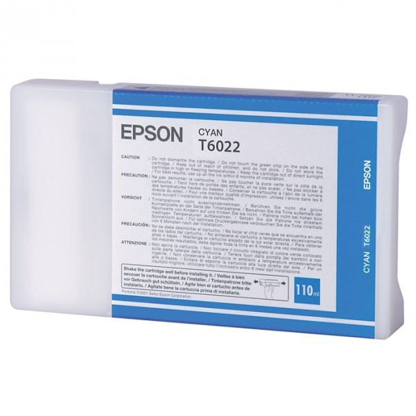 Epson T6022 cyan bläckpatron (original) C13T602200 026020 - 1