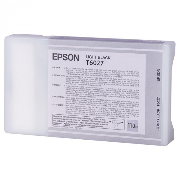 Epson T6027 ljus svart bläckpatron (original) C13T602700 026030 - 1