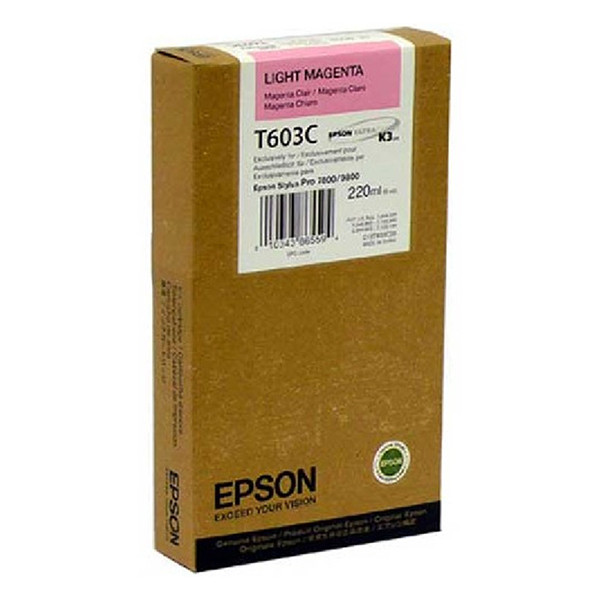 Epson T603C ljus magenta bläckpatron hög kapacitet (original) C13T603C00 026122 - 1