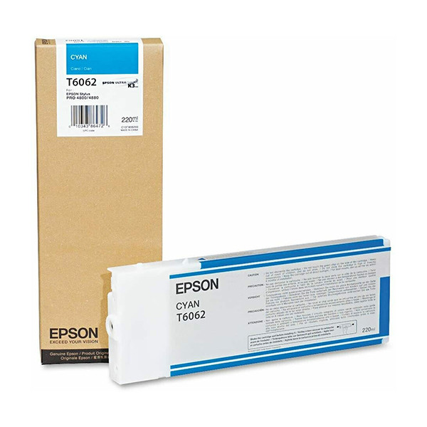 Epson T6062 cyan bläckpatron hög kapacitet (original) C13T606200 026068 - 1