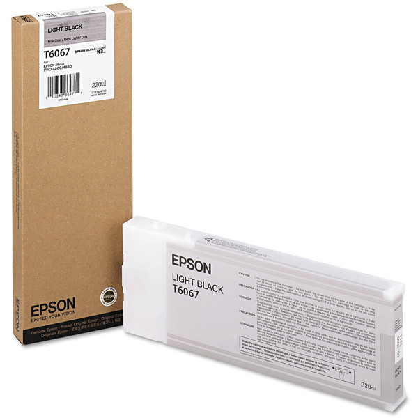 Epson T6067 ljus svart bläckpatron hög kapacitet (original) C13T606700 026078 - 1